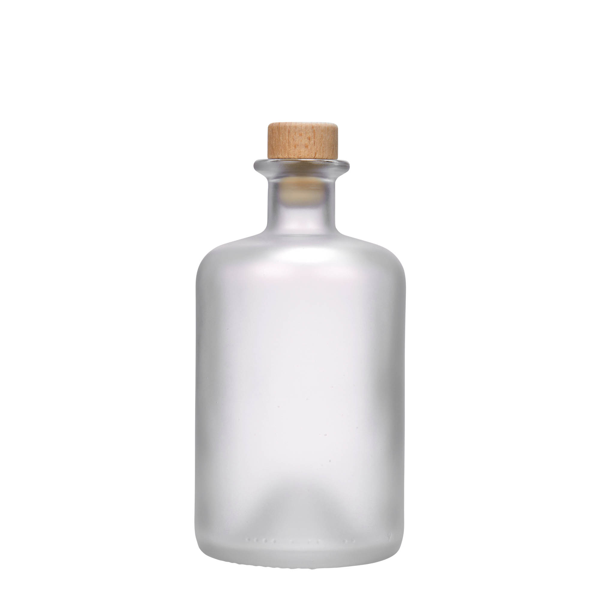 500 ml γυάλινο μπουκάλι φαρμακοποιού, παγωμένο, στόμιο: φελλός