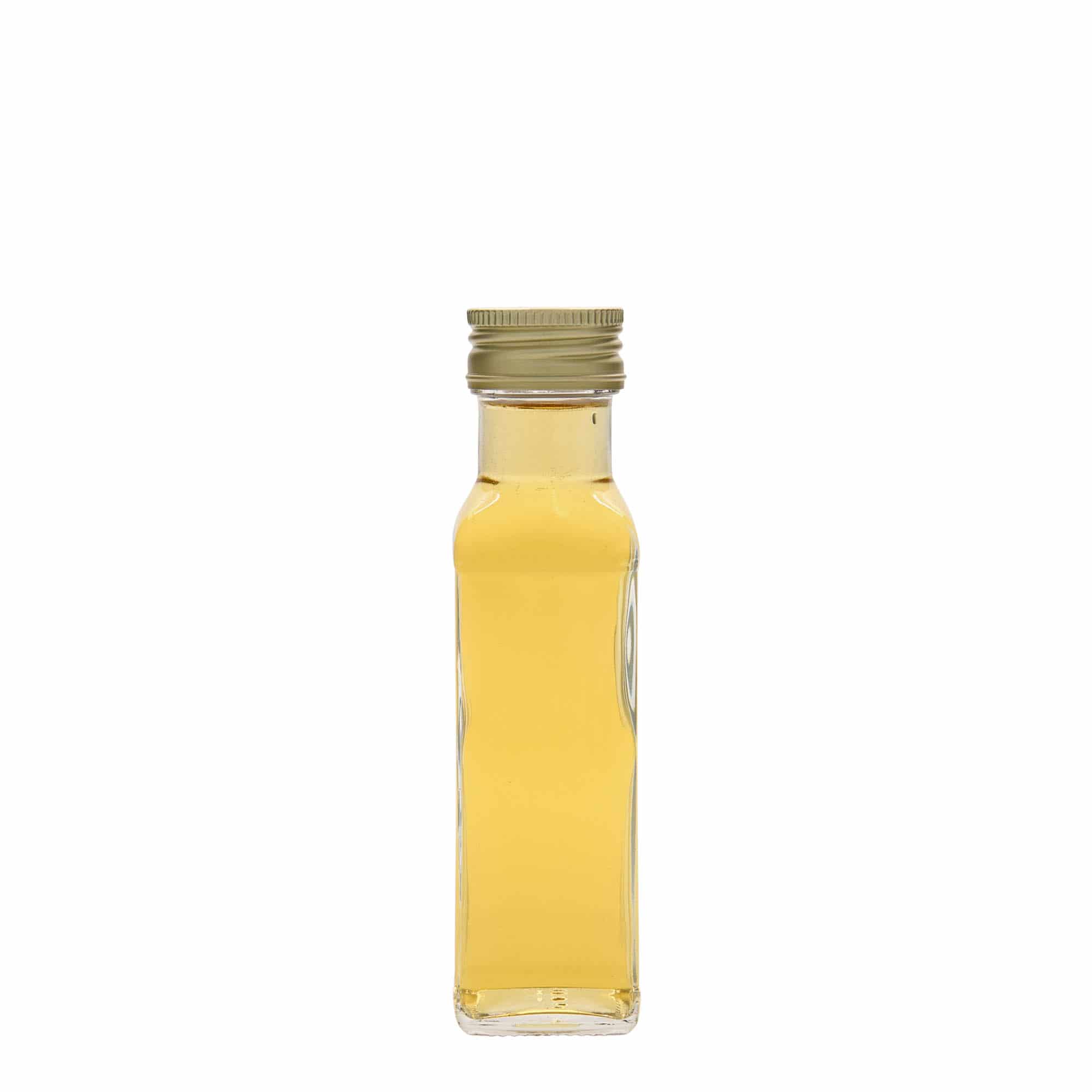 100 ml γυάλινο μπουκάλι 'Marasca', τετράγωνο, στόμιο: PP 31,5