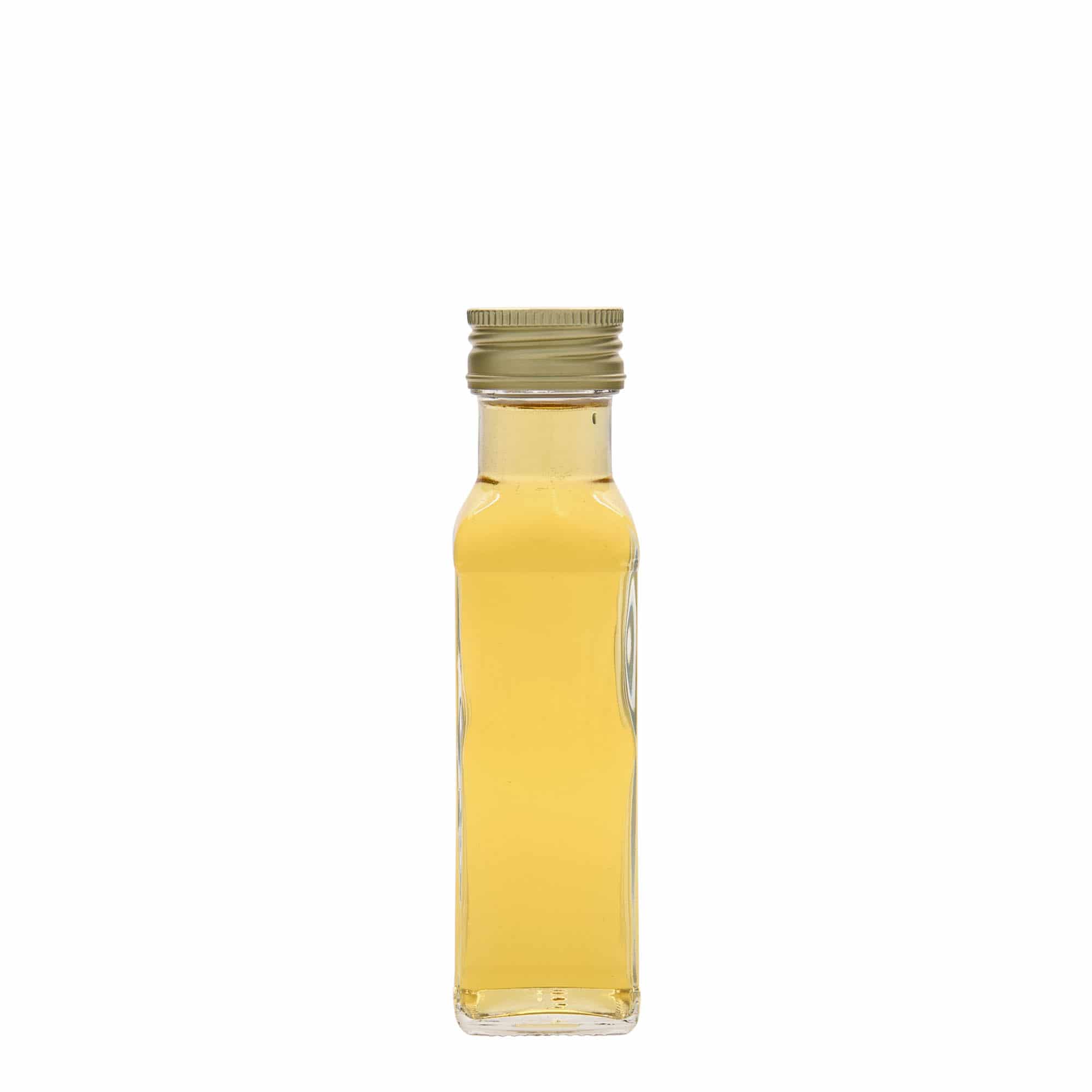 100 ml γυάλινο μπουκάλι 'Marasca', τετράγωνο, στόμιο: PP 31,5 100 ml γυάλινο μπουκάλι 'Marasca', τετράγωνο, στόμιο: PP 31,5