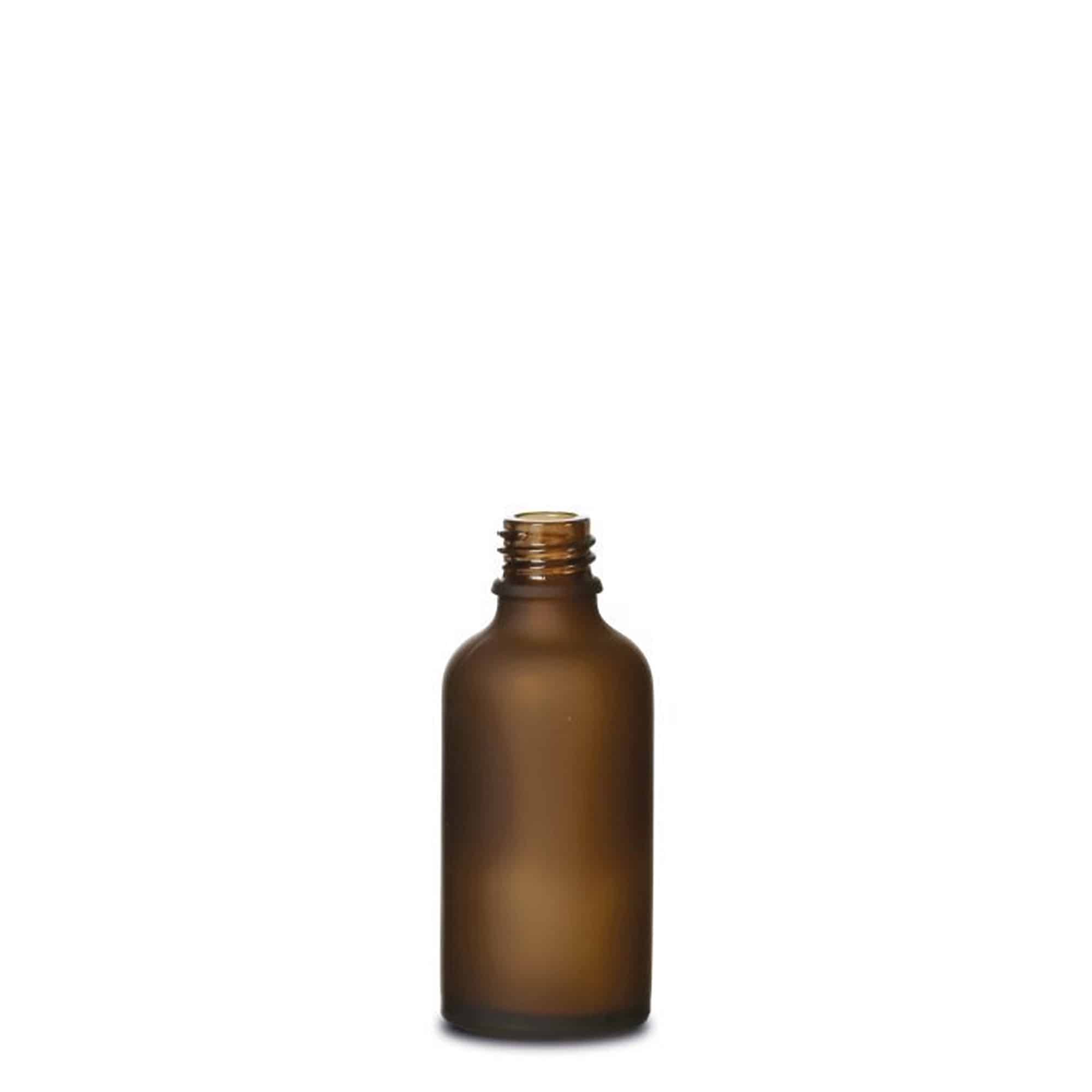 50 ml ιατρικό μπουκάλι, γυαλί, καφέ ματ, στόμιο: DIN 18 50 ml ιατρικό μπουκάλι, γυαλί, καφέ ματ, στόμιο: DIN 18