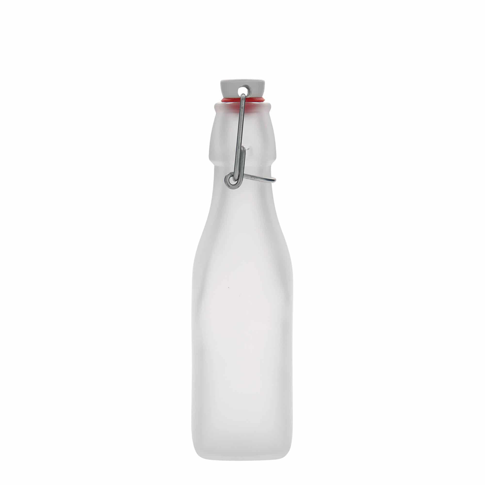 Γυάλινο μπουκάλι 'Swing' 250 ml, τετράγωνο, λευκό, στόμιο: μηχανικό πώμα Γυάλινο μπουκάλι 'Swing' 250 ml, τετράγωνο, λευκό, στόμιο: μηχανικό πώμα