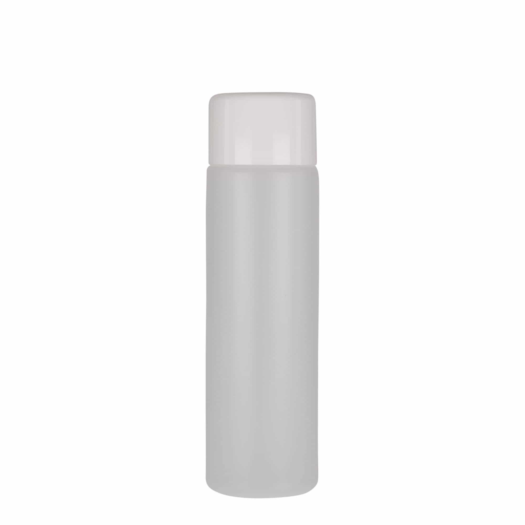 250 ml στρογγυλό μπουκάλι, πλαστικό PE, φυσικό, στόμιο: βιδωτό καπάκι