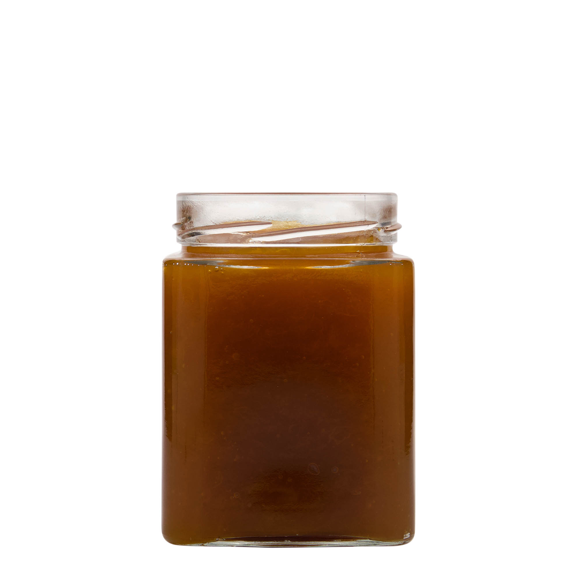 580 ml τετράγωνο γυάλινο βάζο 'Ikarus', στόμιο: Deep-Twist-Off (DTO 82)