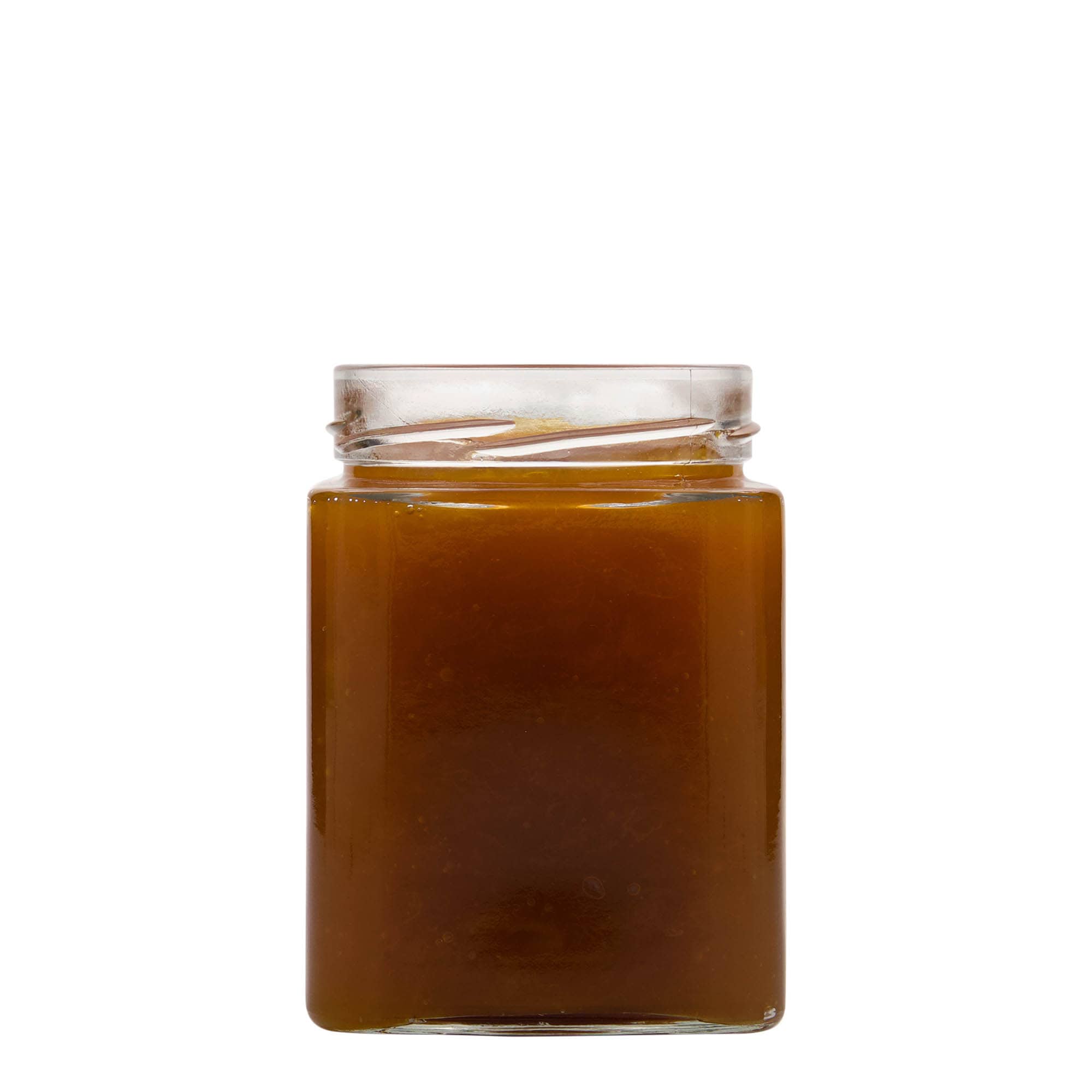 580 ml τετράγωνο γυάλινο βάζο 'Ikarus', στόμιο: Deep-Twist-Off (DTO 82)