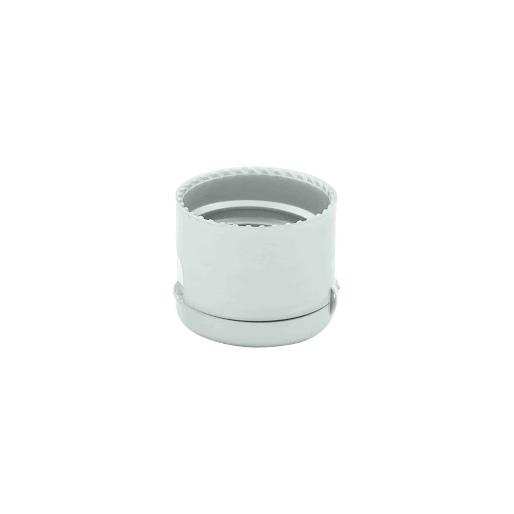 Βιδωτό πώμα με άνοιγμα flip top, πλαστικό PP, ασημί, για στόμιο: 24/410