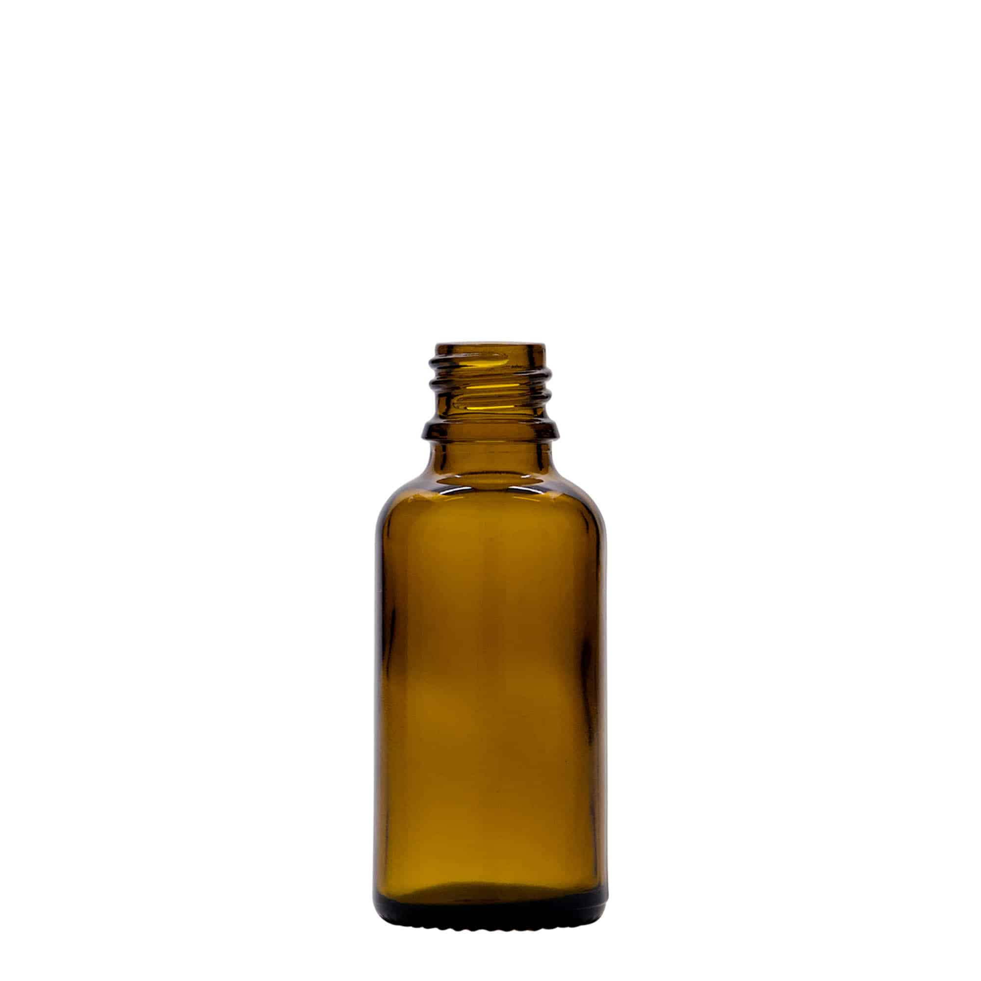 30 ml ιατρικό φιαλίδιο με αντλία λοσιόν, γυαλί, καφέ, στόμιο: DIN 18