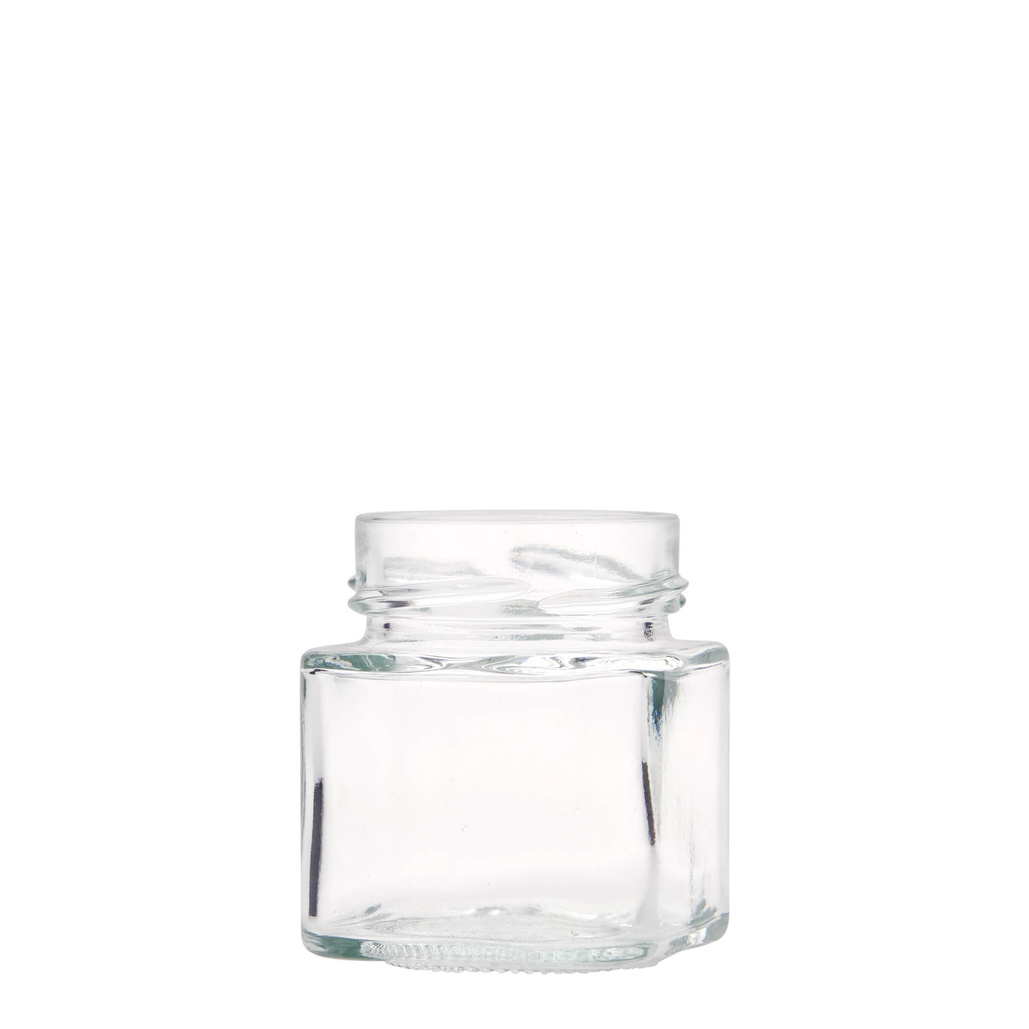 156 ml τετράγωνο γυάλινο βάζο 'Funny', στόμιο: Deep-Twist-Off (DTO 58) 156 ml τετράγωνο γυάλινο βάζο 'Funny', στόμιο: Deep-Twist-Off (DTO 58)