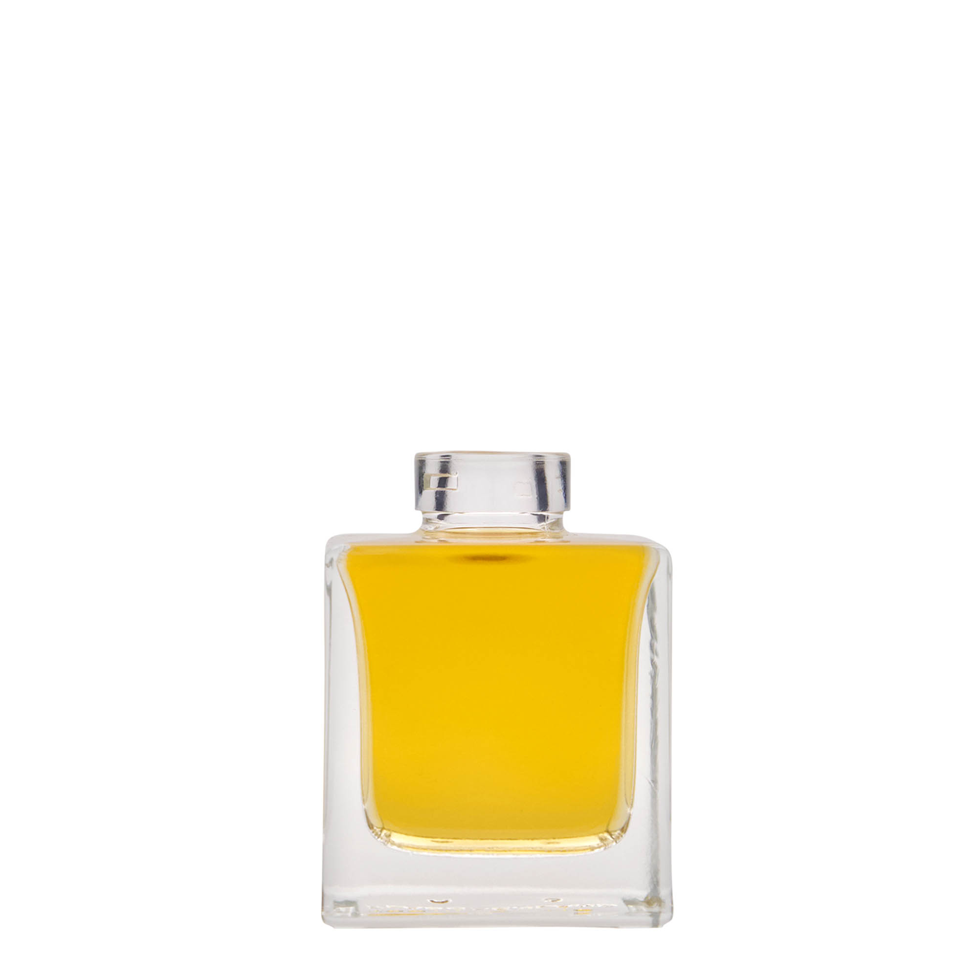100 ml γυάλινο μπουκάλι 'Cube', τετράγωνο, στόμιο: φελλός 100 ml γυάλινο μπουκάλι 'Cube', τετράγωνο, στόμιο: φελλός