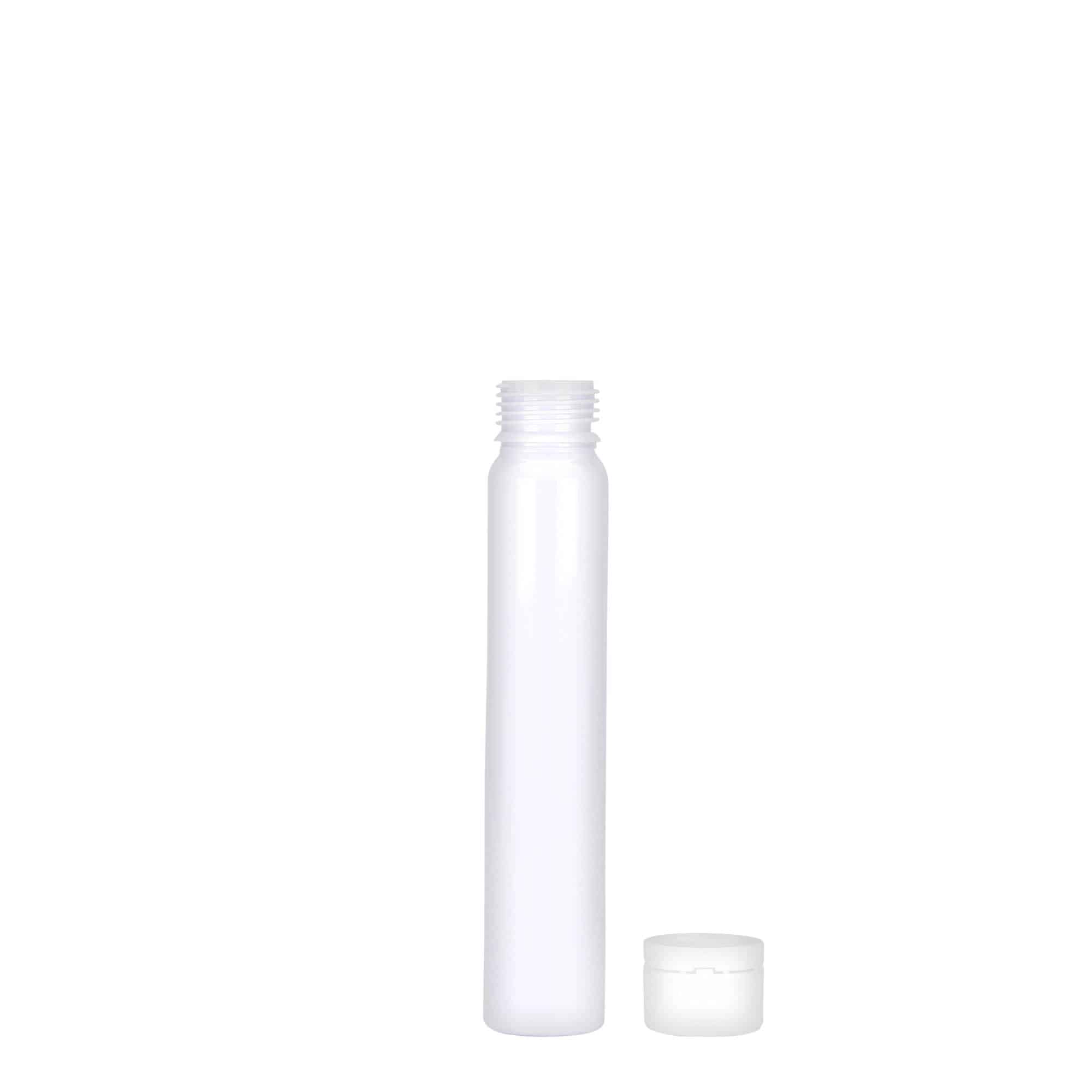 Κύλινδρος PET 25 ml, πλαστικός, λευκός, στόμιο: βιδωτό πώμα