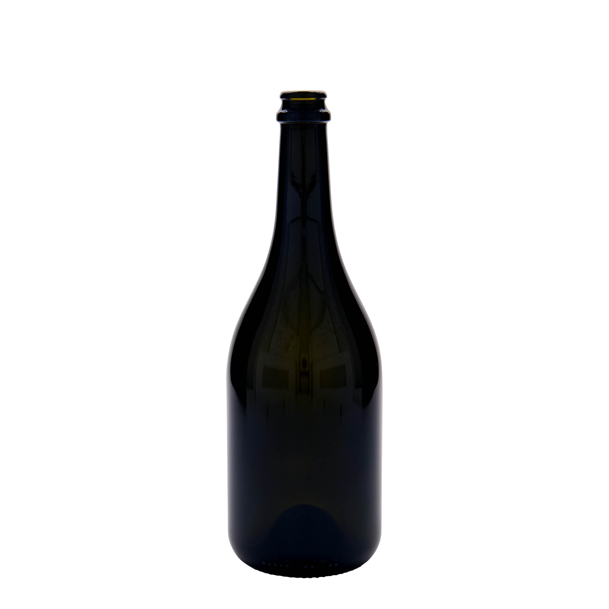 750 ml Μπουκάλι μπύρας 'Horta', γυαλί, παλαιωμένο πράσινο, στόμιο: καπάκι κορώνας