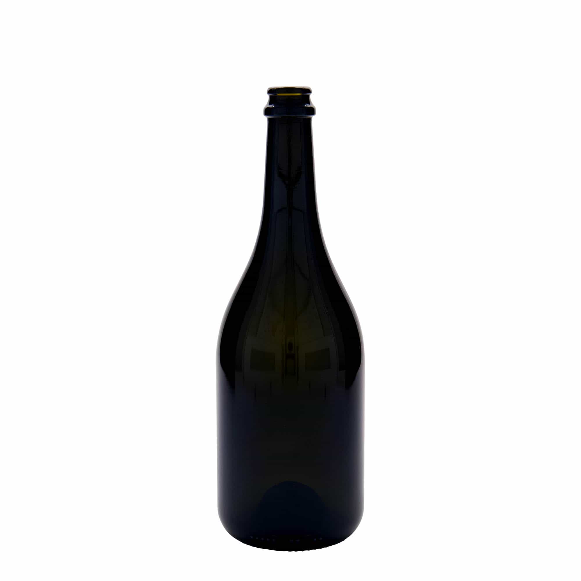 750 ml Μπουκάλι μπύρας 'Horta', γυαλί, παλαιωμένο πράσινο, στόμιο: καπάκι κορώνας