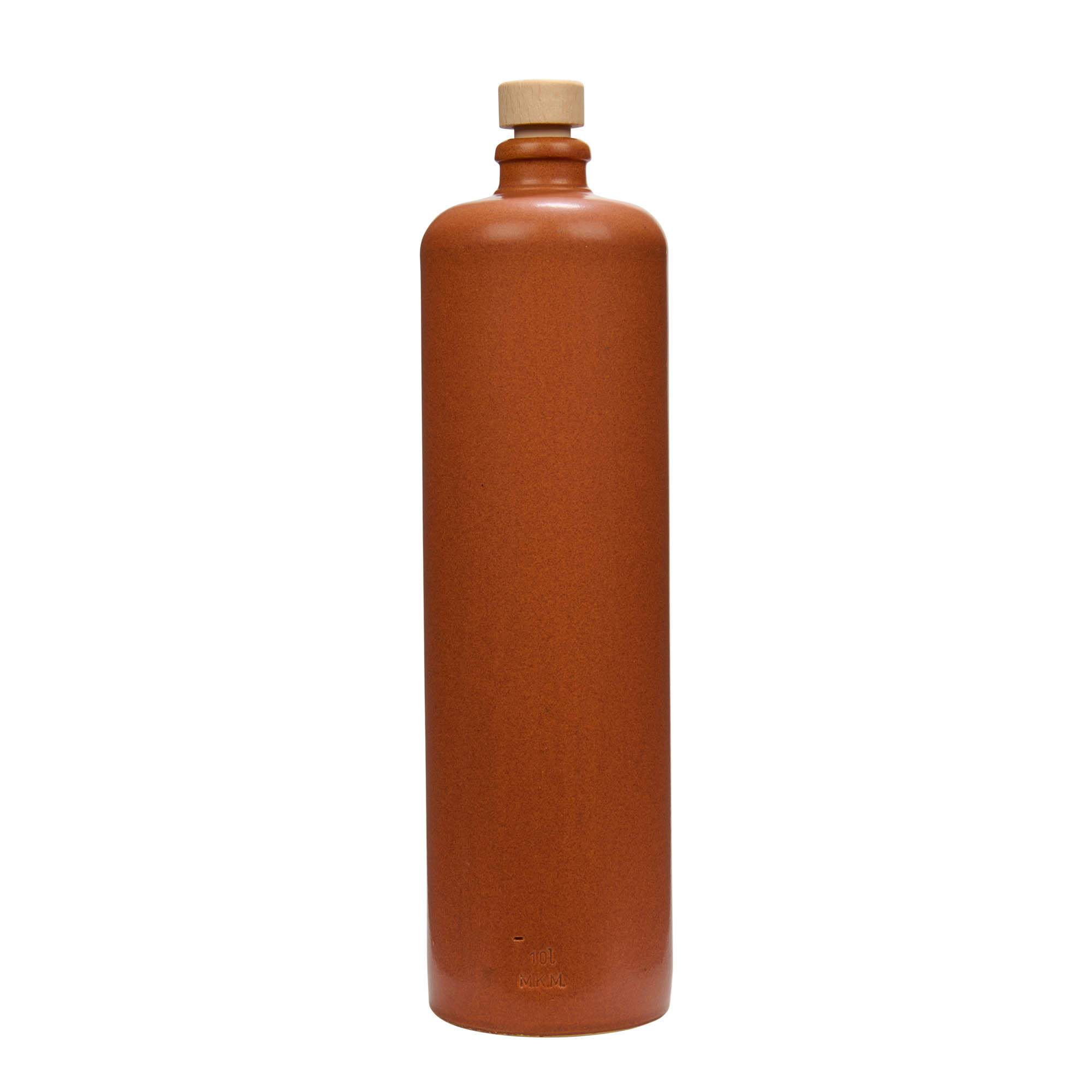 1.000 ml πιθάρι από πήλινο υλικό, κόκκινο-καφέ, στόμιο: φελλός