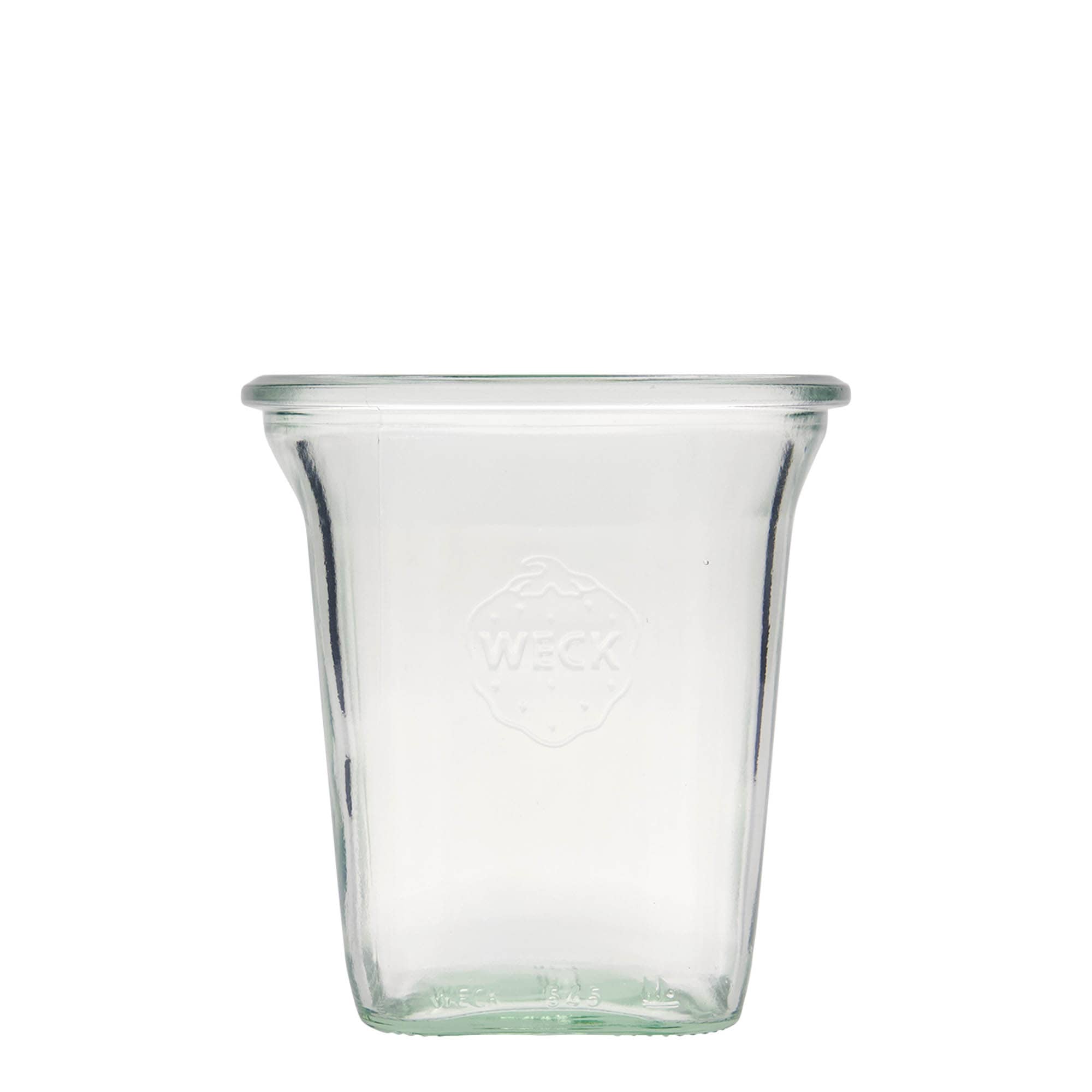 6x Τετράγωνο βάζο WECK 545 ml με γυάλινο καπάκι RR 100