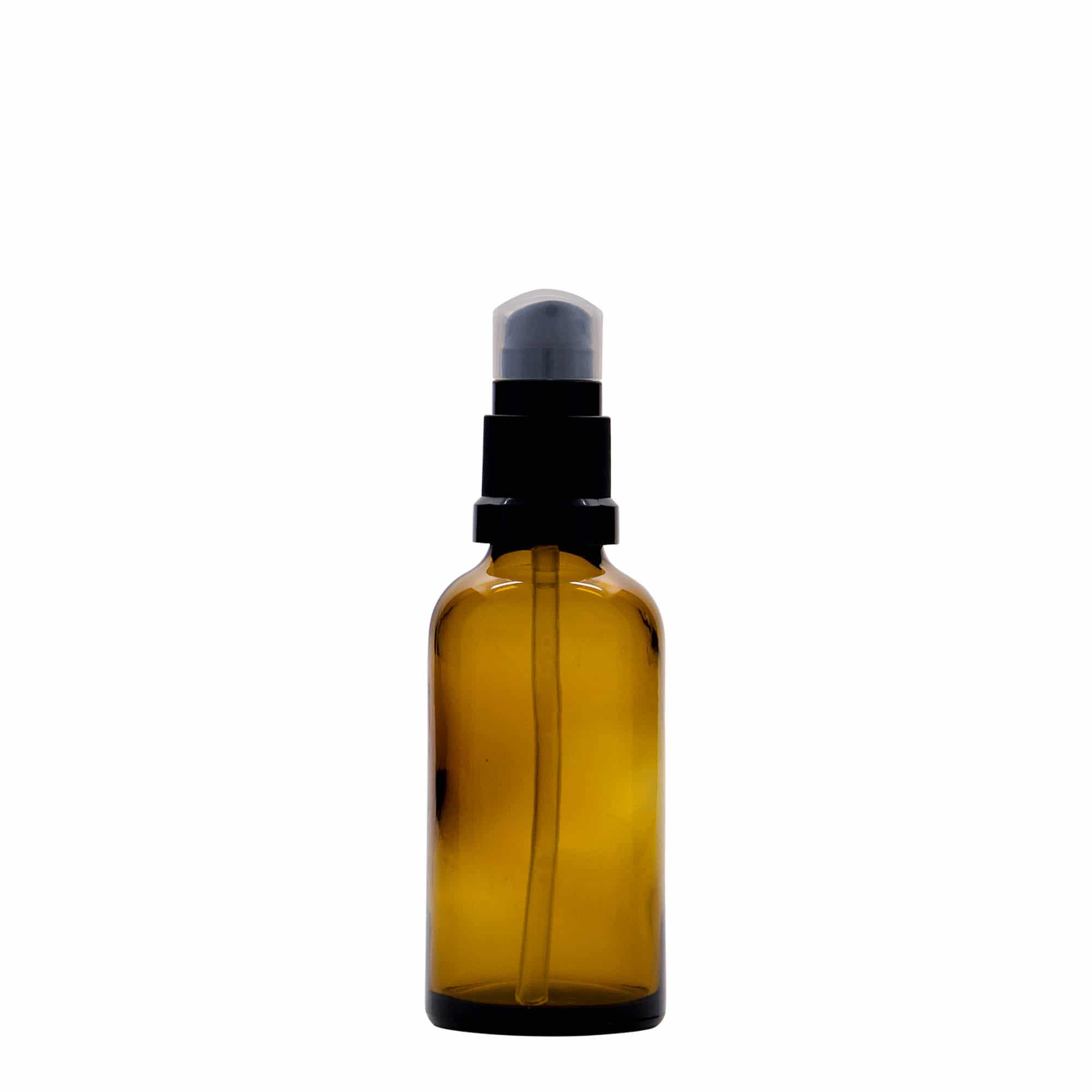50 ml ιατρικό φιαλίδιο με αντλία λοσιόν, γυαλί, καφέ, στόμιο: DIN 18 50 ml ιατρικό φιαλίδιο με αντλία λοσιόν, γυαλί, καφέ, στόμιο: DIN 18