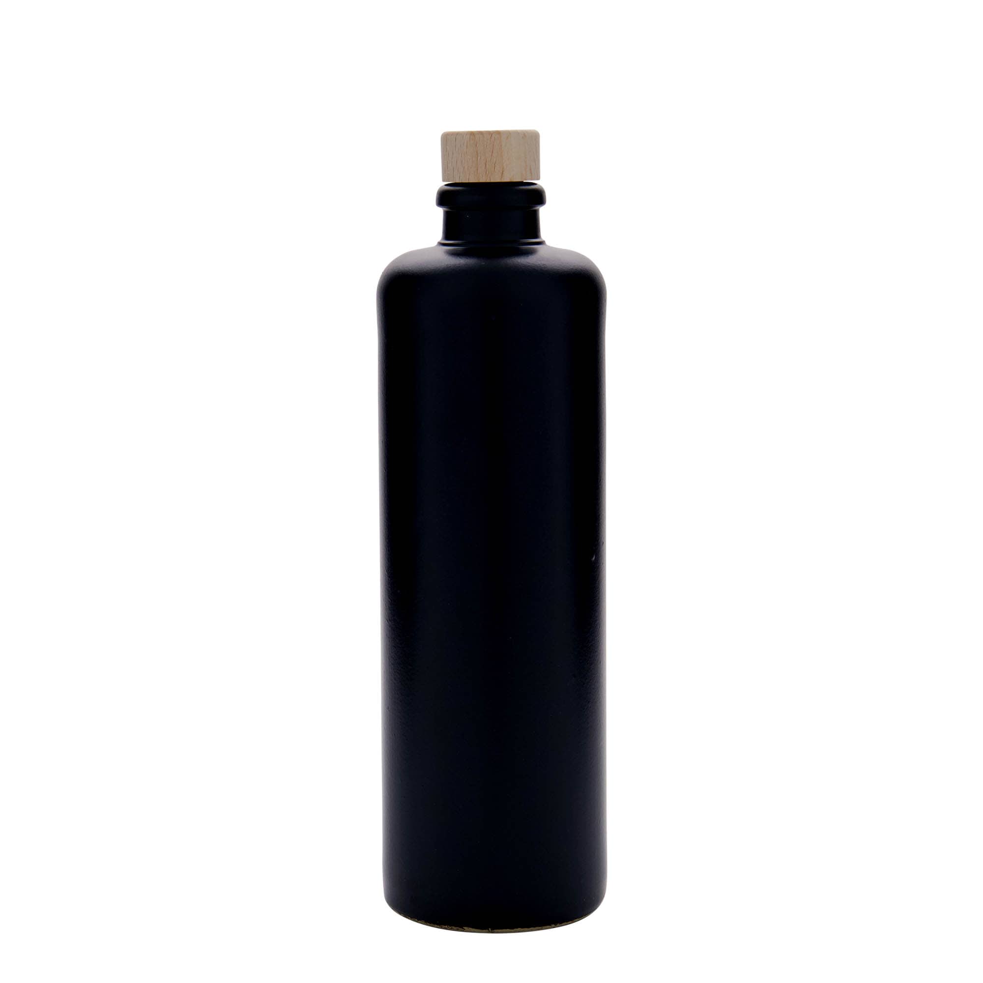 500 ml κανάτα από πήλινο δοχείο, μαύρη, στόμιο: φελλός